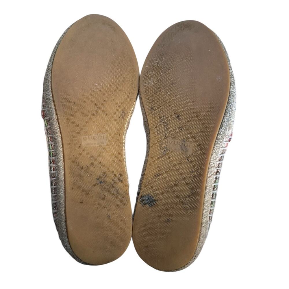 Gucci Tian Hummingbird GG Supreme Monogram Espadrille Flats EU 36 Slip On - Picture 10 of 11